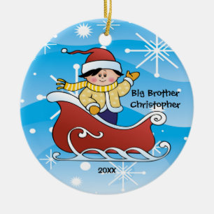 Sleigh Big Brother Christmas Ornament