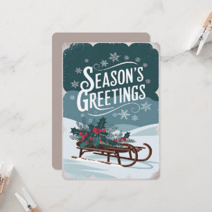 Sleigh Christmas Holiday Card