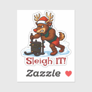 Sleigh It - Funny Christmas Reindeer Gym
