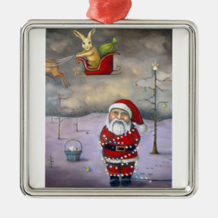 Sleigh Jacker Metal Ornament