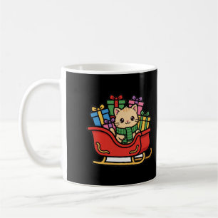 Sleigh Kitten Christmas Coffee Mug