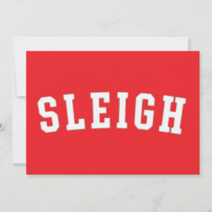 Sleigh Merry Christmas Tree Funny Xmas Holiday  Card
