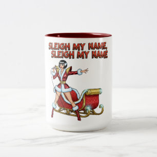 Sleigh My Name Christmas Two-Tone Coffee Mug