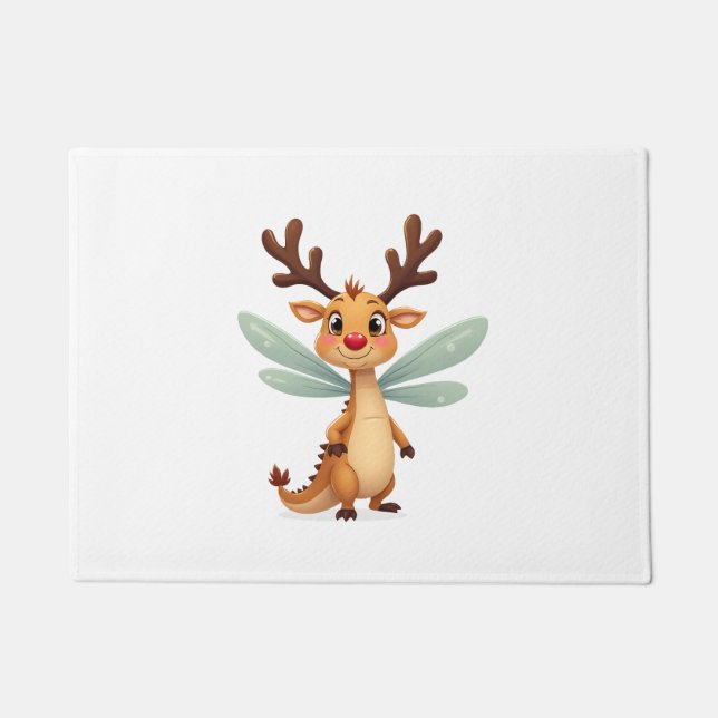 Sleigh Ride Dragonfly Doormat (Front)