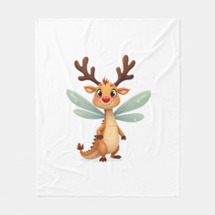 Sleigh Ride Dragonfly Fleece Blanket