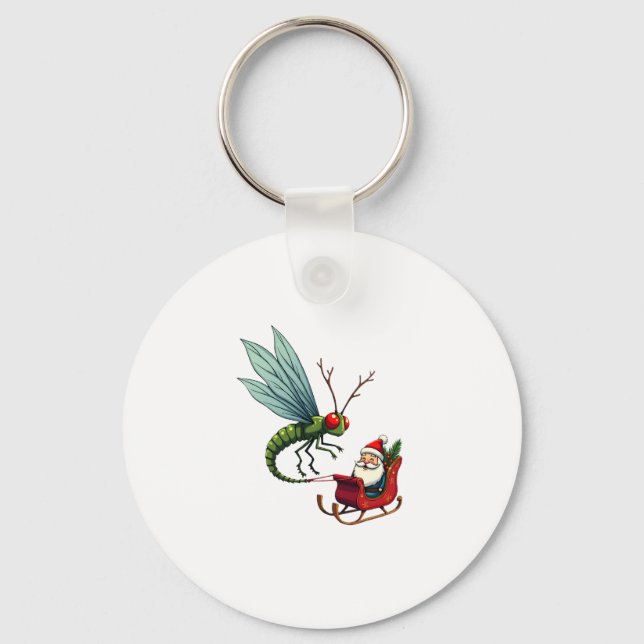 Sleigh Ride Dragonfly Key Ring (Front)