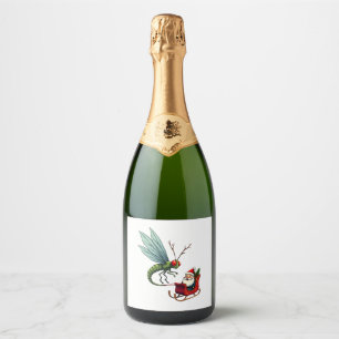 Sleigh Ride Dragonfly Sparkling Wine Label