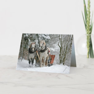 Sleigh Ride in Winter Wonderland Holiday Card