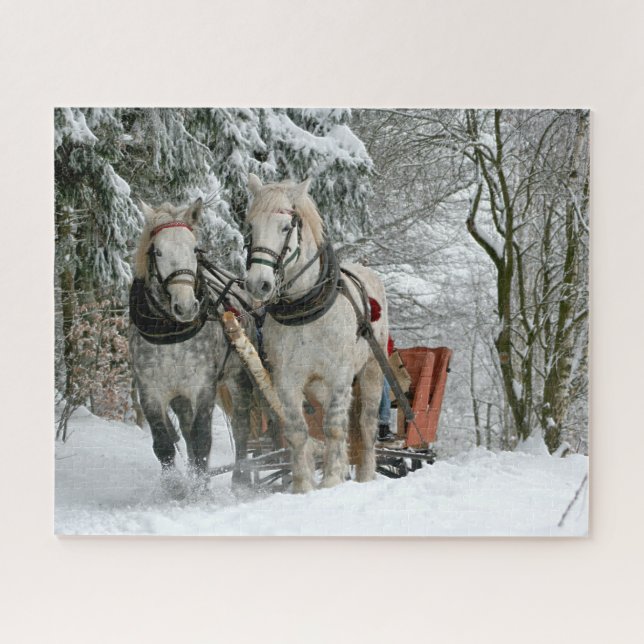 Sleigh Ride in Winter Wonderland Jigsaw Puzzle (Horizontal)