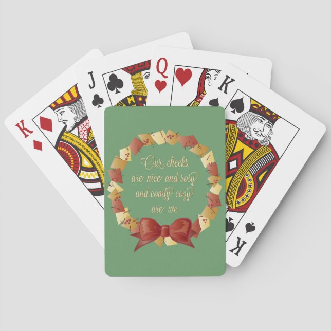 Sleigh Ride Lyrics Design Playing Cards (Back)
