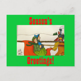 Sleigh Ride Postcard