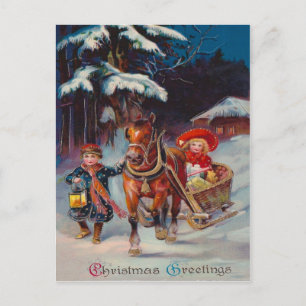 Sleigh Ride Postcard