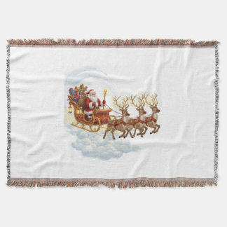 Sleigh Ride Through the Stars Throw Blanket