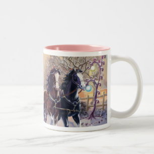 Sleigh Ride Two-Tone Coffee Mug
