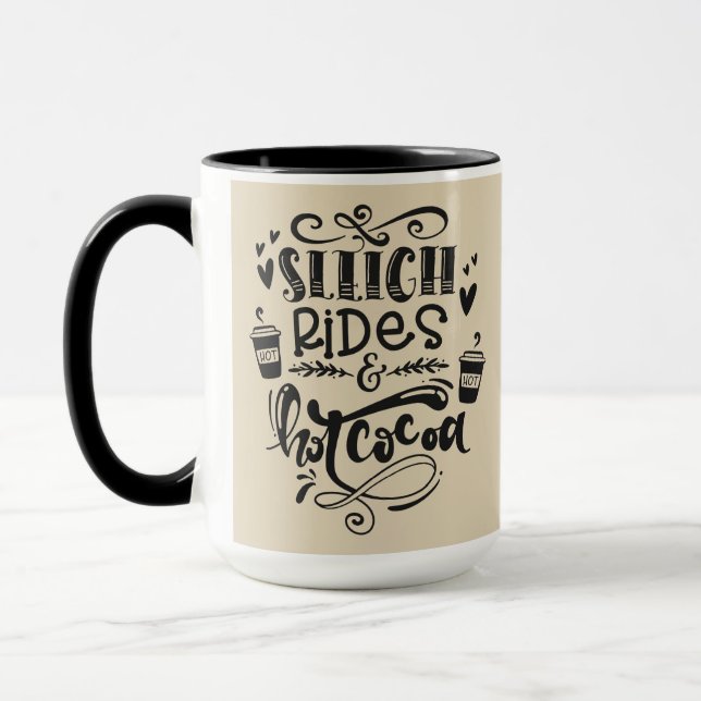 Sleigh Rides and Hot Cocoa - Christmas Mug (Left)