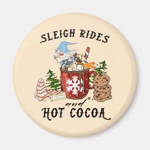 Sleigh Rides and Hot Cocoa – Scandinavian Gnome Magnet