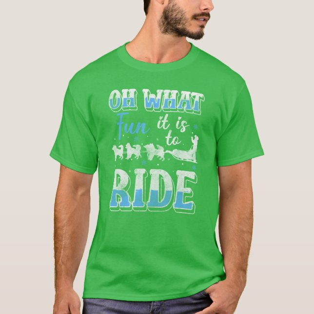 Sleigh Rides Winter Sport friends retro T-Shirt (Front)