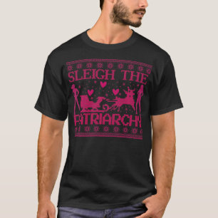 Sleigh the Patriarchy Feminist Ugly Sweater Inspir