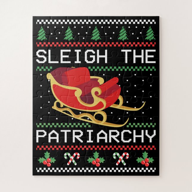 Sleigh The Patriarchy I Jigsaw Puzzle (Vertical)