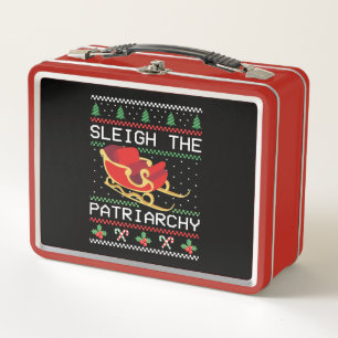 Sleigh The Patriarchy I Metal Lunch Box