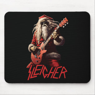 Sleigher Funny Christmas Heavy Metal Music Mouse Pad
