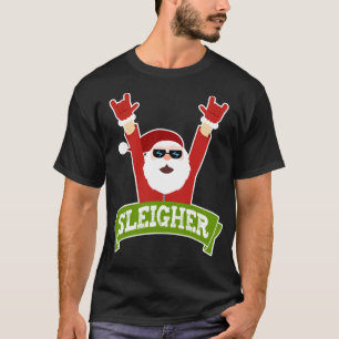 SLEIGHER - Funny Heavy Metal Music Santa Gifts Chr T-Shirt