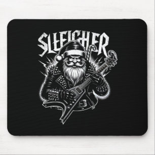 Sleigher Hail Santa Heavy Metal Christmas For Men Mouse Pad