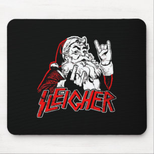 Sleigher Hail Santa Heavy Metal Christmas For Men Mouse Pad