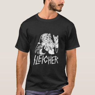 Sleigher Heavy Metal Santa Claus Rock On Goth Chri T-Shirt