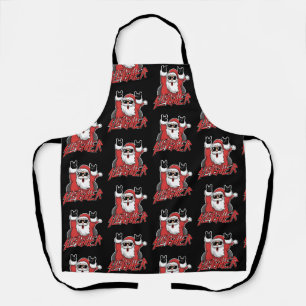 Sleigher Santa Claus Metal Christmas Funny Hail Apron