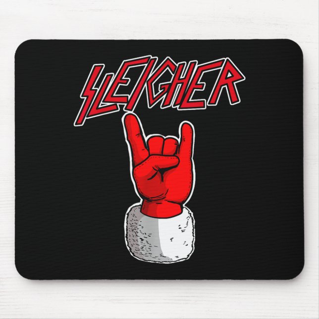 Sleigher Santa Claus Metal Christmas Funny Hail Sa Mouse Pad (Front)