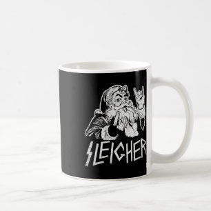 Sleigher Santa Claus Rock On Goth Heavy Metal Chri Coffee Mug