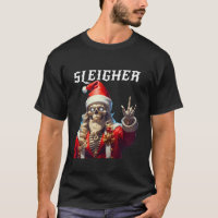 Sleigher Skull Santa Rocks Christmas Xmas Men Wome