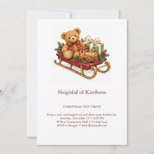 Sleighful of Kindness Christmas Toy Drive Invitation