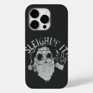 Sleighin It Funny Santa Sleigh Christmas Case-Mate iPhone 14 Pro Case