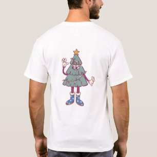 Sleighin' It Holiday Tree Character T-Shirt