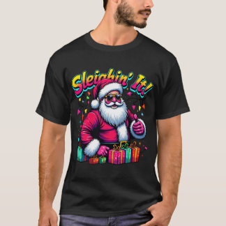 Sleighin It Psychedelic Santa T-Shirt
