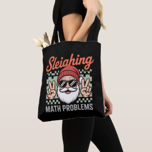 Sleighing Math Problems Christmas Santa Teacher Tote Bag