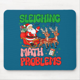 Sleighing Math Problems Funny Teacher Christmas Qu Mouse Pad