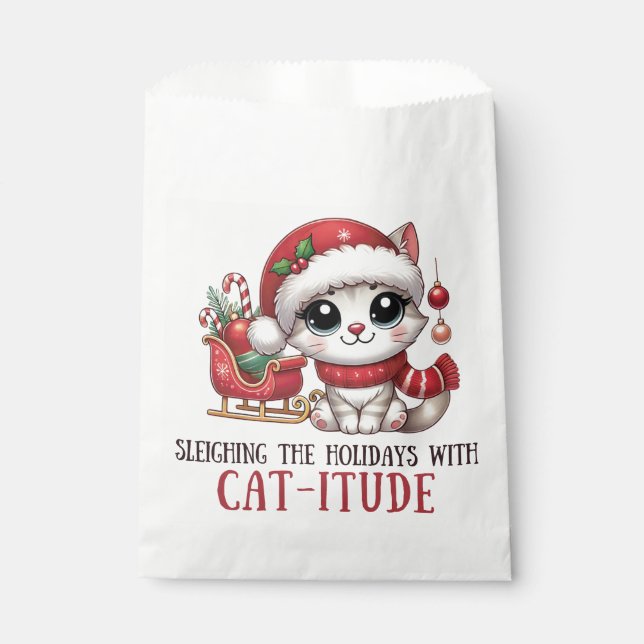 Sleighing the Holidays with Catitude Favour Bag (Front)