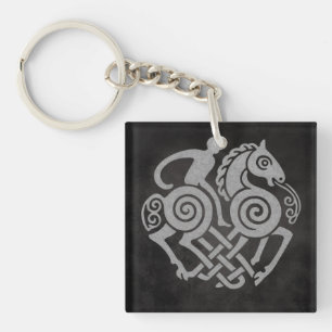 Sleipnir and Odin Symbol Norse Mythology Design Key Ring