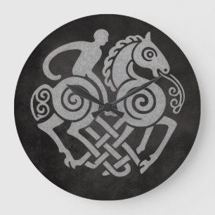 Sleipnir and Odin Symbol Norse Mythology Design Large Clock