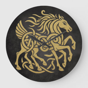 Sleipnir Eight-Legged Horse Norse Mythology Design Large Clock