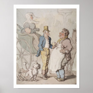 Slender Billy, Travellers taking refreshment (w/c Poster