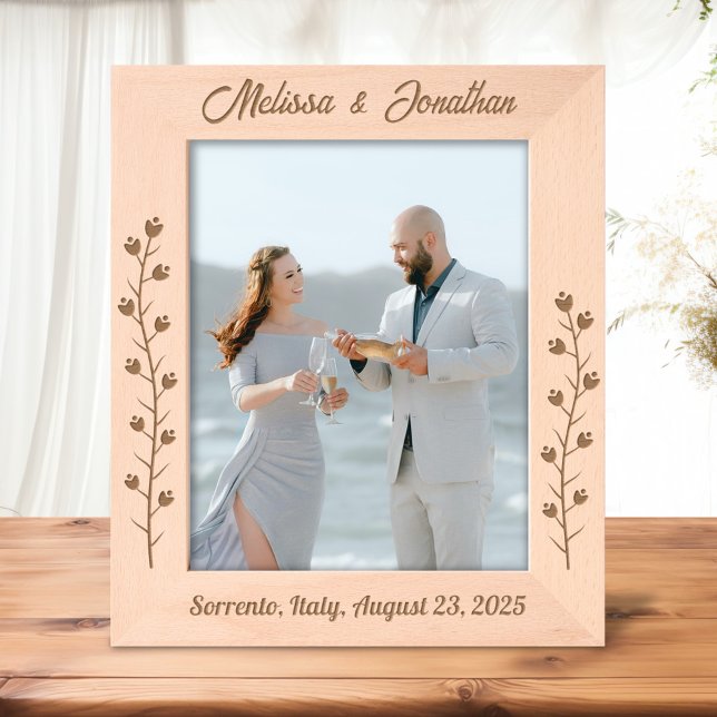 Slender Flowers Couple Wedding Anniversary 8x10 Etched Frames (Creator Uploaded)