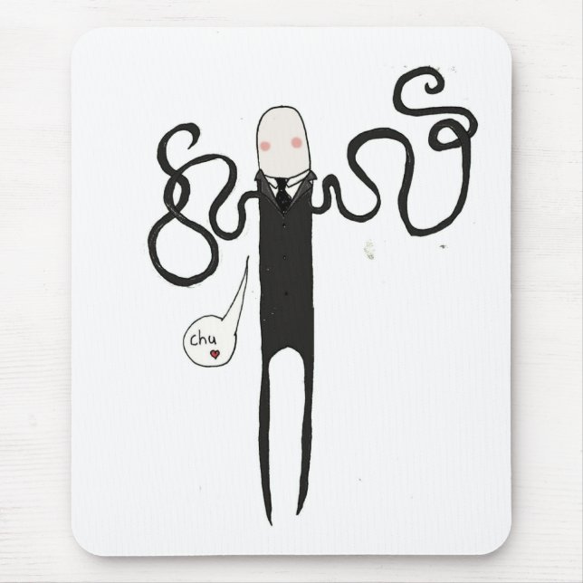 Slender Man But not so scary Mouse Pad (Front)