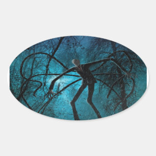 Slender Man Oval Sticker