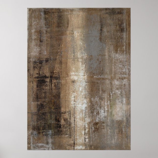 'Slender' Neutral Abstract Art Poster Print (Front)