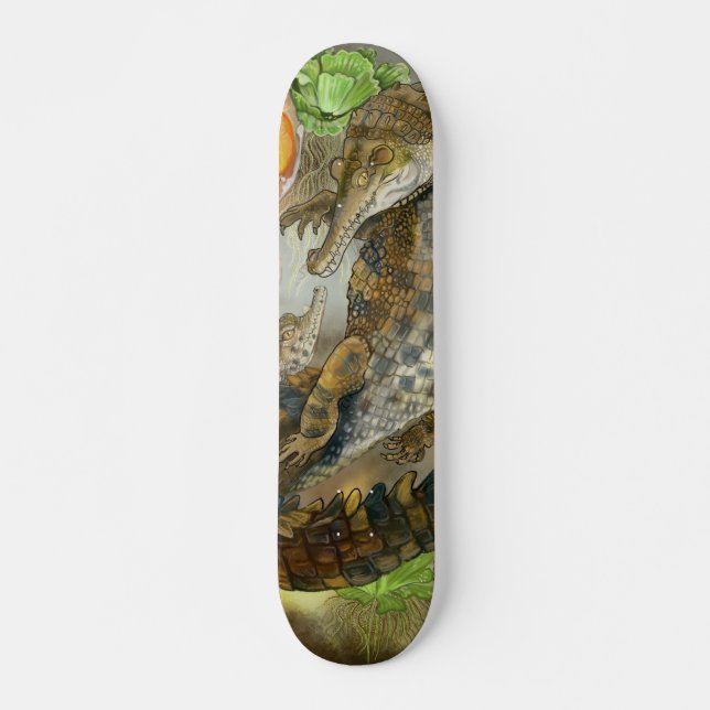 Slender Snouted Crocodile Skateboard (Front)