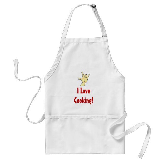 SLGreetings 118_2, I Love Cooking! Standard Apron (Front)